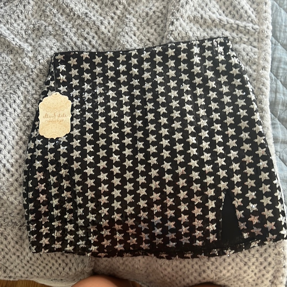 Sequin star mini skirt